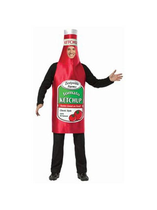 Adult Zestyville Ketchup Bottle Costume-COSTUMEISH