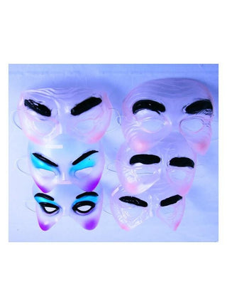 Transparent Drama Half Masks-COSTUMEISH