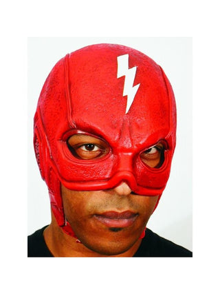 Red Thunderbolt Superhero Headpiece-COSTUMEISH