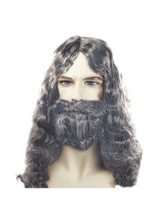 Men's Quality Grey Biblical Wig and Beard-COSTUMEISH
