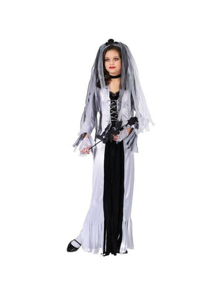 Child Skeleton Bride Costume-COSTUMEISH