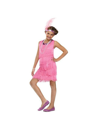 Child Pink Flapper Costume-COSTUMEISH