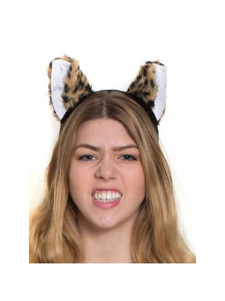 Plush Leopard Ears On Headband-COSTUMEISH