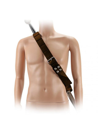 Brown Leather Holster Belt Costume Accessory-COSTUMEISH