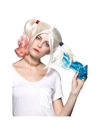 Women's Long Blond Harlequin Joker Wig-COSTUMEISH
