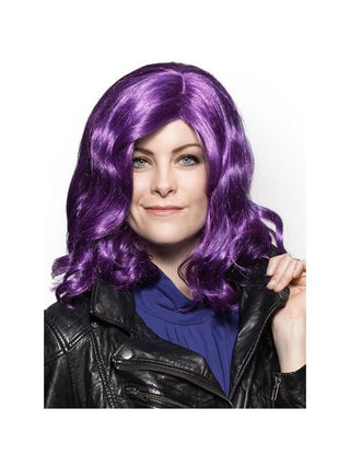 Women's Mal Purple Long Hair Wig-COSTUMEISH