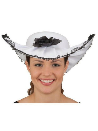 Southern Belle Hat with Lace and flowers-COSTUMEISH