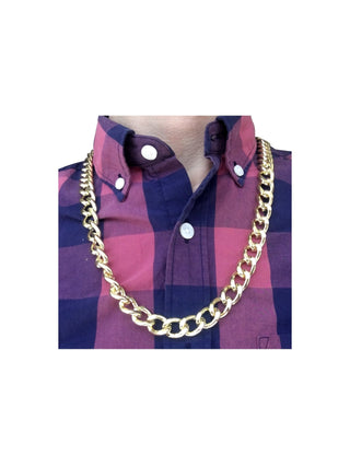 Real Metal Chain Costume Pimp Necklace-COSTUMEISH