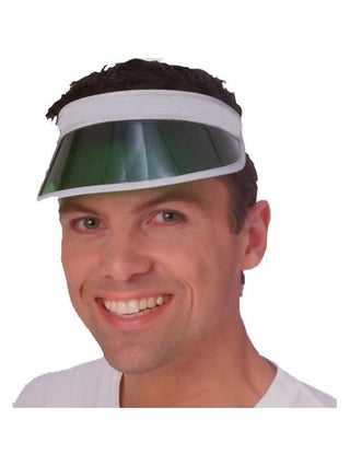 Green Tinted Poker Head Visor-COSTUMEISH
